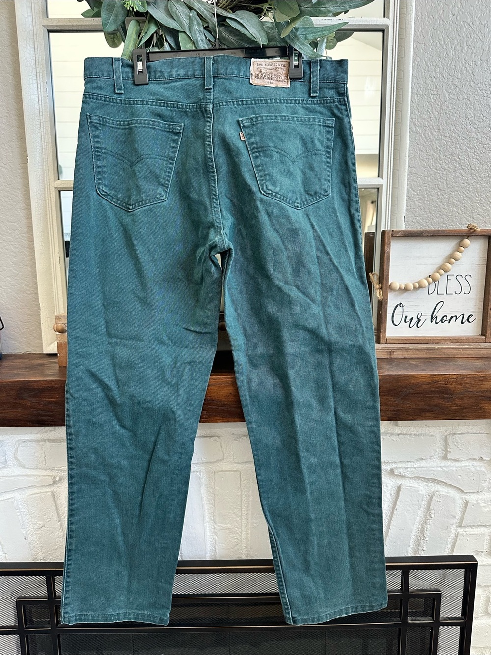 Vintage 90s Made in USA Levi’s 540 Relaxed Fit Jeans Forest Green W38 L30